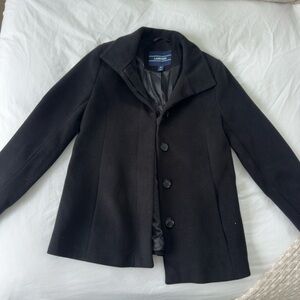 Lands’ End Black Button-Up Blazer